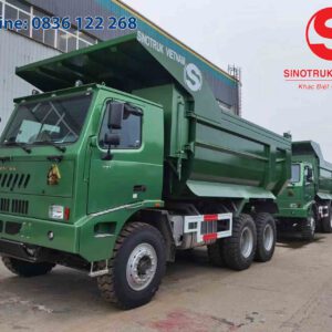 XE BEN MỎ HOWO BÁ VƯƠNG 70 TẤN ĐẦU LỆCH