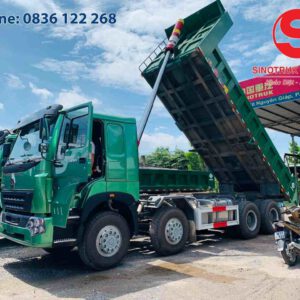 XE BEN HOWO 4 CHÂN THÙNG VUÔNG 380 HP CABIN V7G