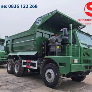 XE BEN MỎ HOWO BÁ VƯƠNG 70 TẤN ĐẦU LỆCH